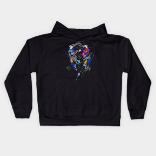 face (colors abstract) Kids Hoodie